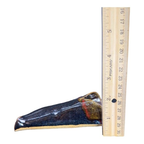 Vintage B Creek Hand Made Pottery Wall Pocked Vase Signed Ceramic Vase Wall Dec - Picture 4 of 10